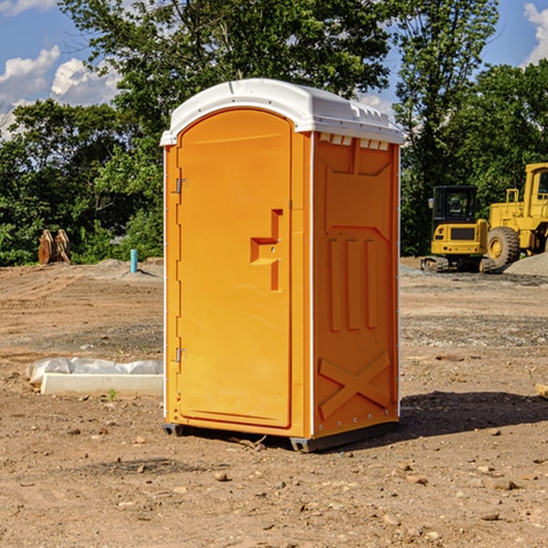 how often are the porta potties cleaned and serviced during a rental period in Dellslow WV